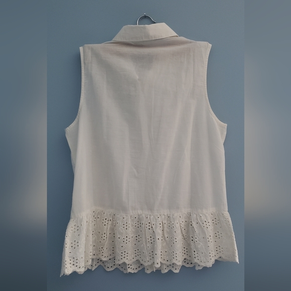 Cleo Pettites Medium White Blouse - Picture 2 of 4